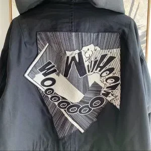 CELINE x Christian Marclay ブルゾンジャケット Celine x Hedi x SS19 Christian Marclay Black Varsity Jacket